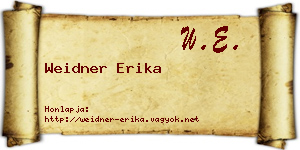 Weidner Erika névjegykártya
